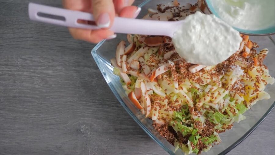 Простой салат из трех ингредиентов Простой салат из трех ингредиентов